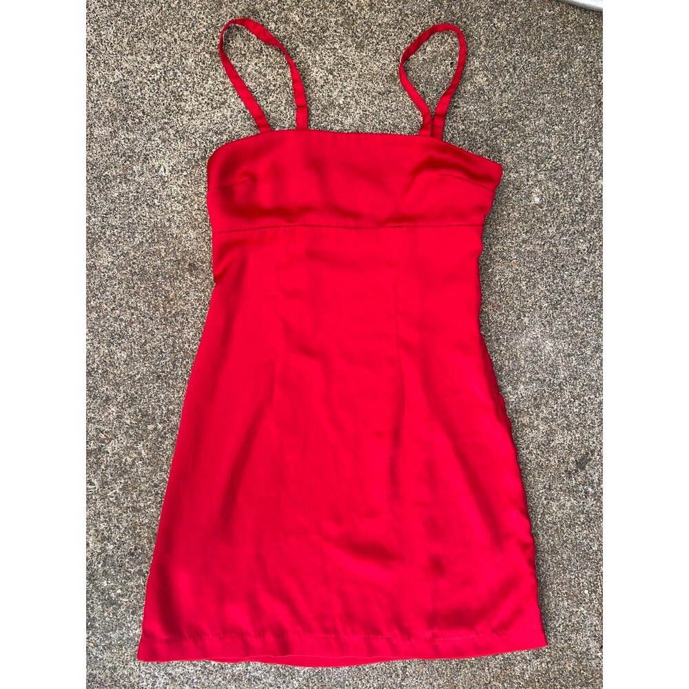 Urban Outfitters Red Mini Dress sleeveless polyester elastane Women's S